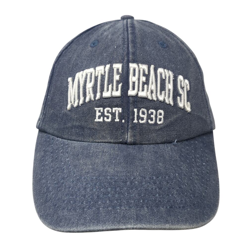 Myrtle Beach SC Est. 1938 Slideback Baseball Cap Blue OS Adjustable Embroidery